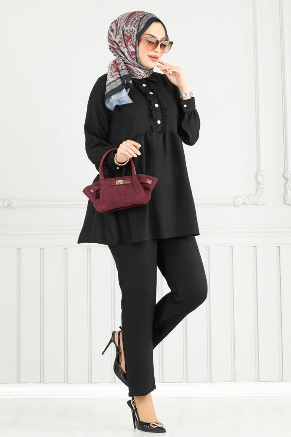 Modaselvim خصم صافٍ20%+20% في سلة التسوق طقم أسود 6093TEG847