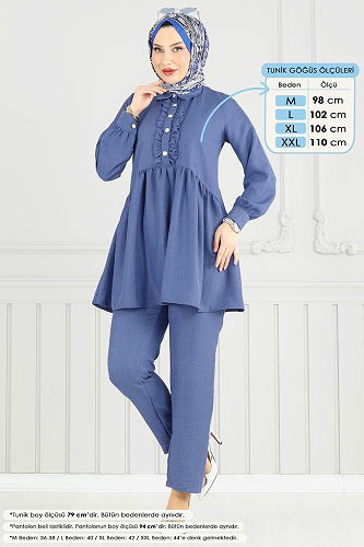 moda selvim Combined 6093TEG847 Blue - Thumbnail