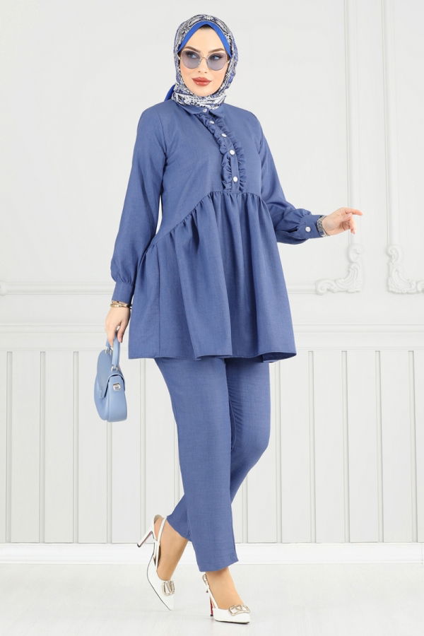 Modaselvim خصم صافٍ20%+20% في سلة التسوق طقم أزرق 6093TEG847