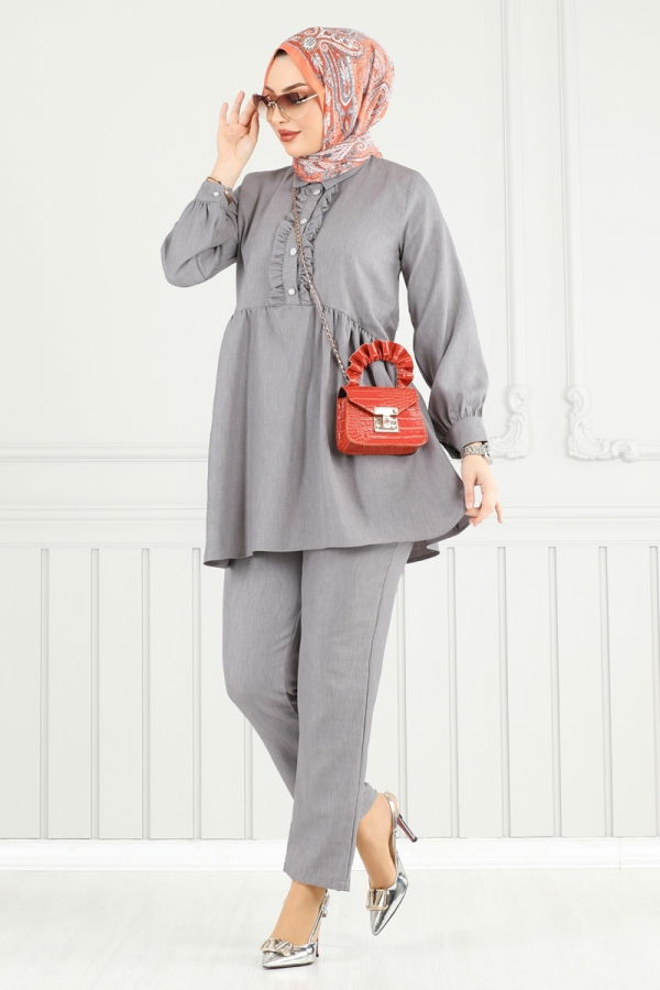 Modaselvim خصم صافٍ20%+20% في سلة التسوق طقم رمادي 6093TEG847