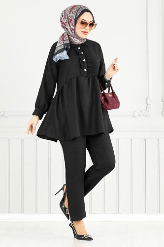 moda selvim Combined 6093TGE913-M Black - Thumbnail