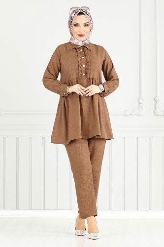 moda selvim Combined 6093TGE913-M Brown - Thumbnail