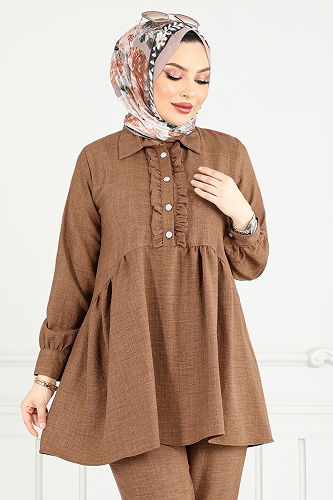 moda selvim Combined 6093TGE913-M Brown - Thumbnail