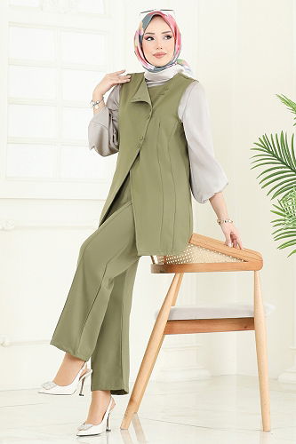 moda selvim Combined 6095TEG847 Almond Green - Thumbnail