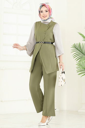 moda selvim Combined 6095TEG847 Almond Green - Thumbnail