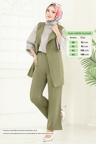 moda selvim Combined 6095TEG847 Almond Green - Thumbnail