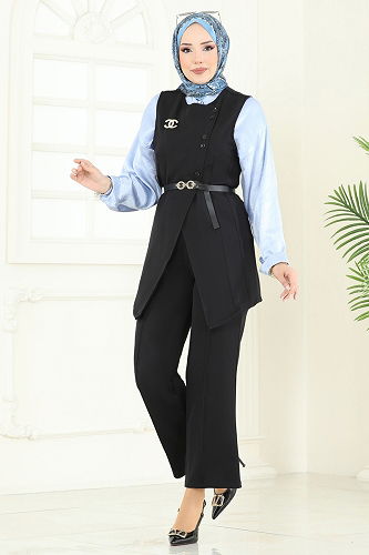 moda selvim Combined 6095TEG847 Black - Thumbnail