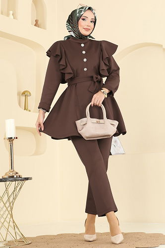 moda selvim Combined 6099TEG847 Brown - Thumbnail