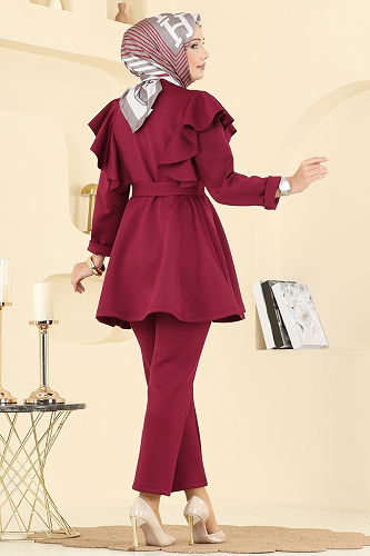 moda selvim Combined 6099TEG847 Burgundy - Thumbnail