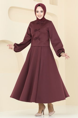 moda selvim Combined 6149BSK463 Burgundy - Thumbnail