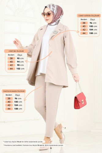 moda selvim Combined 6185BSK463 Stone - Thumbnail