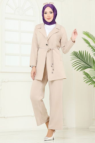 moda selvim طقم بيج 6222BSK463 - Thumbnail