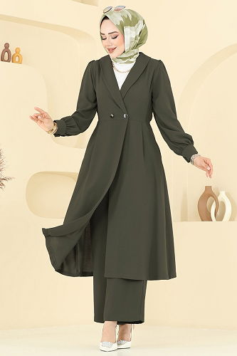 moda selvim Combined 6223BSK463 Dark Khaki - Thumbnail