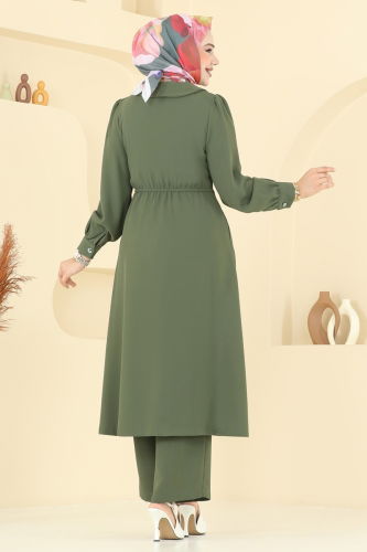 moda selvim طقم اخضر عفني 6223BSK463 - Thumbnail