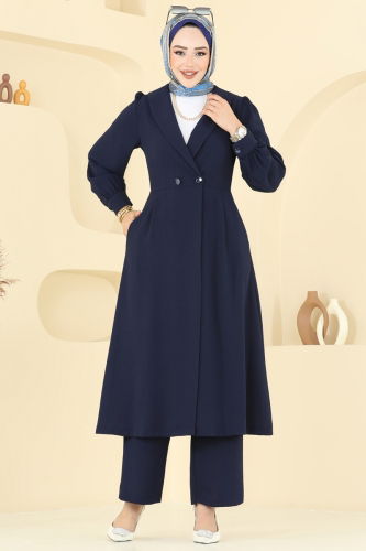 moda selvim طقم كحلي 6223BSK463 - Thumbnail