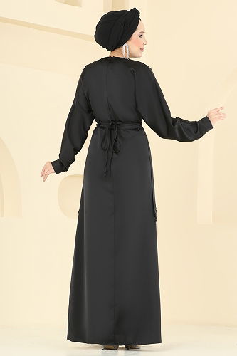 moda selvim طقم أسود 6274BSK463 - Thumbnail