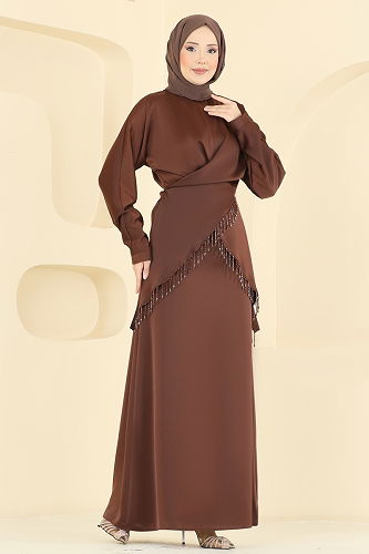 moda selvim طقم بني 6274BSK463 - Thumbnail