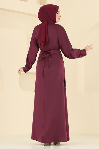 moda selvim طقم خمري 6274BSK463 - Thumbnail