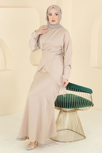 moda selvim طقم بيج 6274BSK463 - Thumbnail