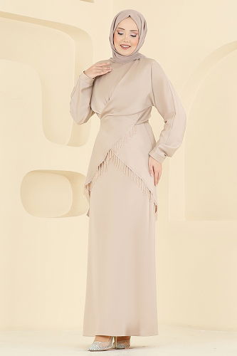 moda selvim طقم بيج 6274BSK463 - Thumbnail