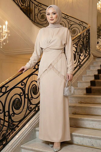 moda selvim طقم بيج 6274BSK463 - Thumbnail