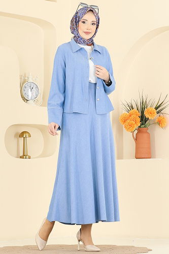 moda selvim Combined 6287BSK463 Light Denim - Thumbnail