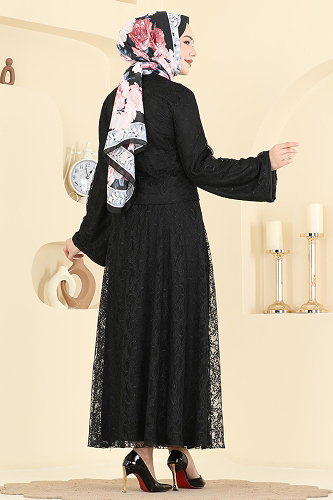 moda selvim طقم أسود 6293BSK463 - Thumbnail