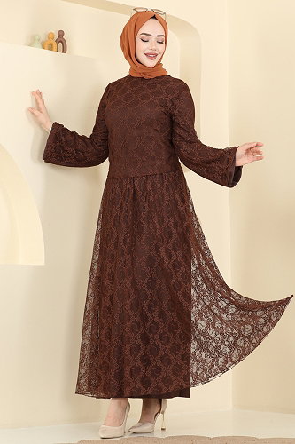 moda selvim طقم بني 6293BSK463 - Thumbnail