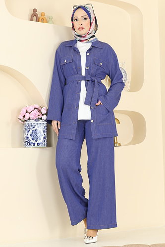 moda selvim Combined 6296BSK463 Indigo - Thumbnail