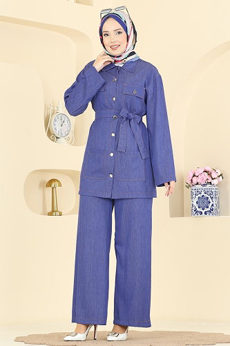 moda selvim Combined 6296BSK463 Indigo - Thumbnail