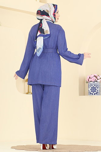 moda selvim طقم ازرق 6296BSK463 - Thumbnail