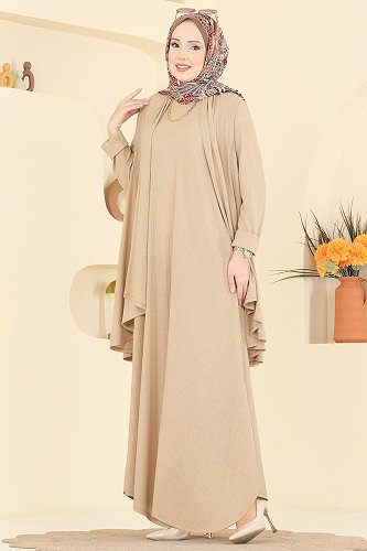 moda selvim طقم بيج 6370ZNNK1102 - Thumbnail