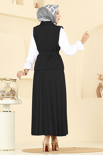 moda selvim طقم أسود 6450MP806 - Thumbnail