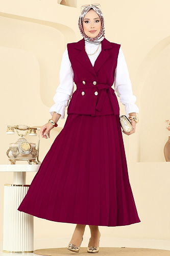 moda selvim Combined 6450MP806 Burgundy - Thumbnail