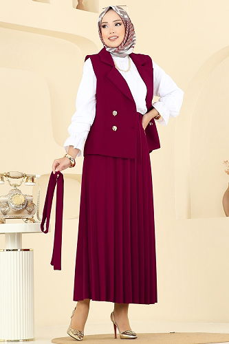 moda selvim Combined 6450MP806 Burgundy - Thumbnail