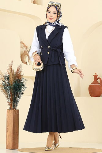 moda selvim طقم كحلي 6450MP806 - Thumbnail