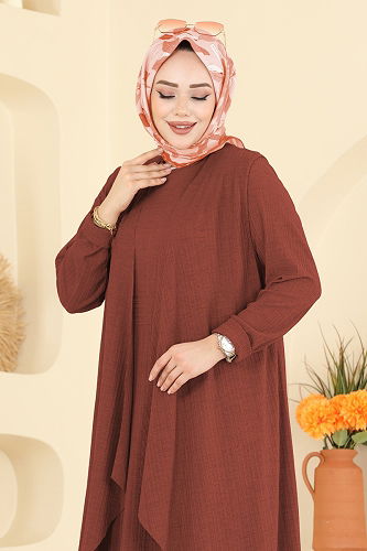 moda selvim طقم بني 6527ZNN863 - Thumbnail