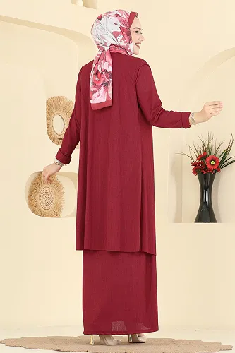 moda selvim Combined 6527ZNN863 Burgundy - Thumbnail