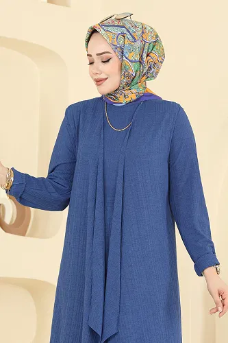 moda selvim طقم ازرق 6527ZNN863 - Thumbnail