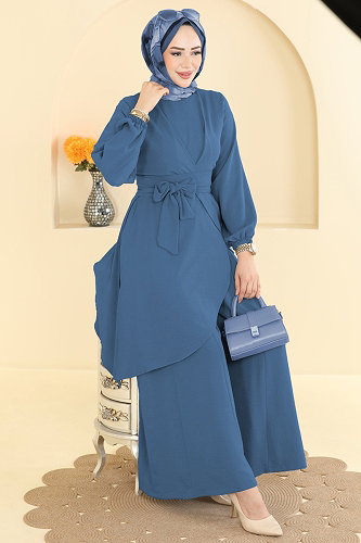 moda selvim طقم ازرق 6768MP806 - Thumbnail