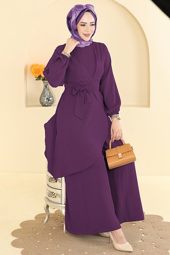 moda selvim Combined 6768MP806 Purple - Thumbnail