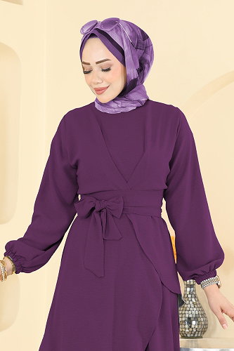 moda selvim Combined 6768MP806 Purple - Thumbnail