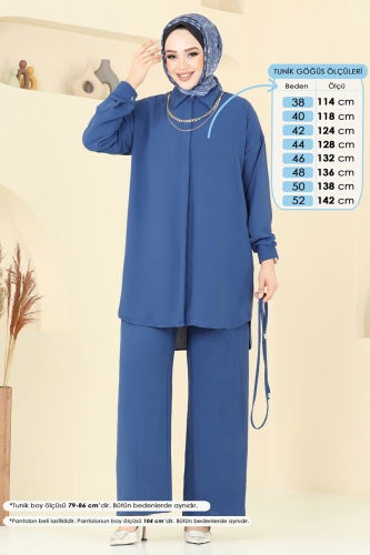 moda selvim طقم ازرق 6802MP806 - Thumbnail