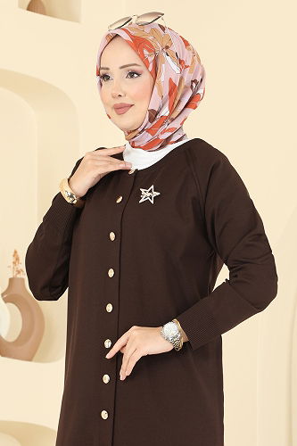 moda selvim طقم بني 7030UZ662 - Thumbnail