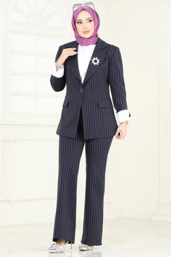 moda selvim Combined 7062ABK1075 Navy Blue - Thumbnail