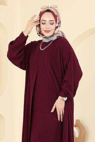 moda selvim Combined 7080HBS856 Burgundy - Thumbnail