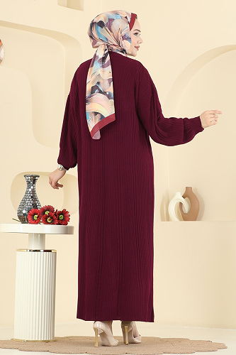 moda selvim طقم خمري 7080HBS856 - Thumbnail