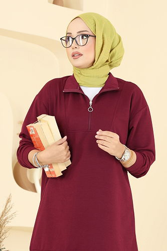 moda selvim Combined 7080TEG847 Burgundy - Thumbnail