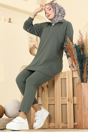 moda selvim Combined 7080TEG847 Khaki - Thumbnail