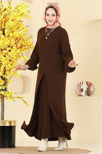 moda selvim Combined 7081HBS856 Brown - Thumbnail